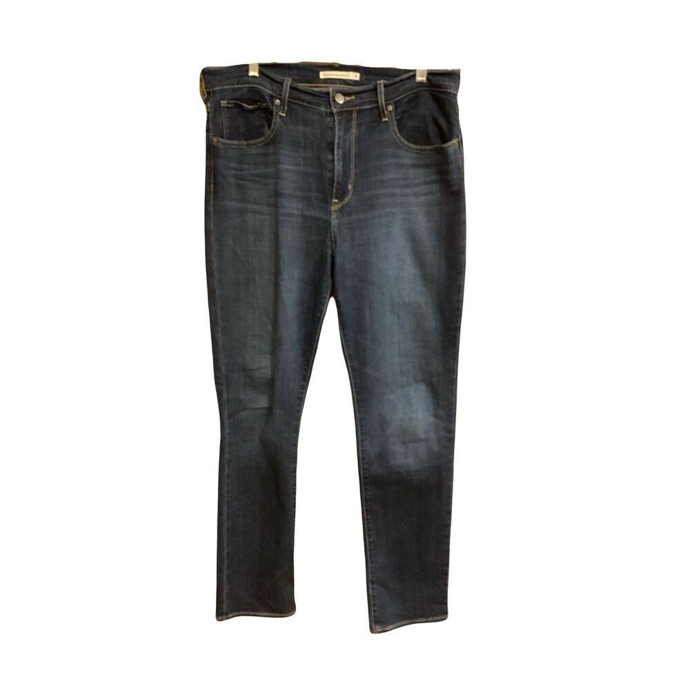 Levis 724 Straight Women's Dark Wash Stretch Jeans Sz 31/12